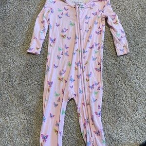 Posh Peanut Pink Butterfly Footie